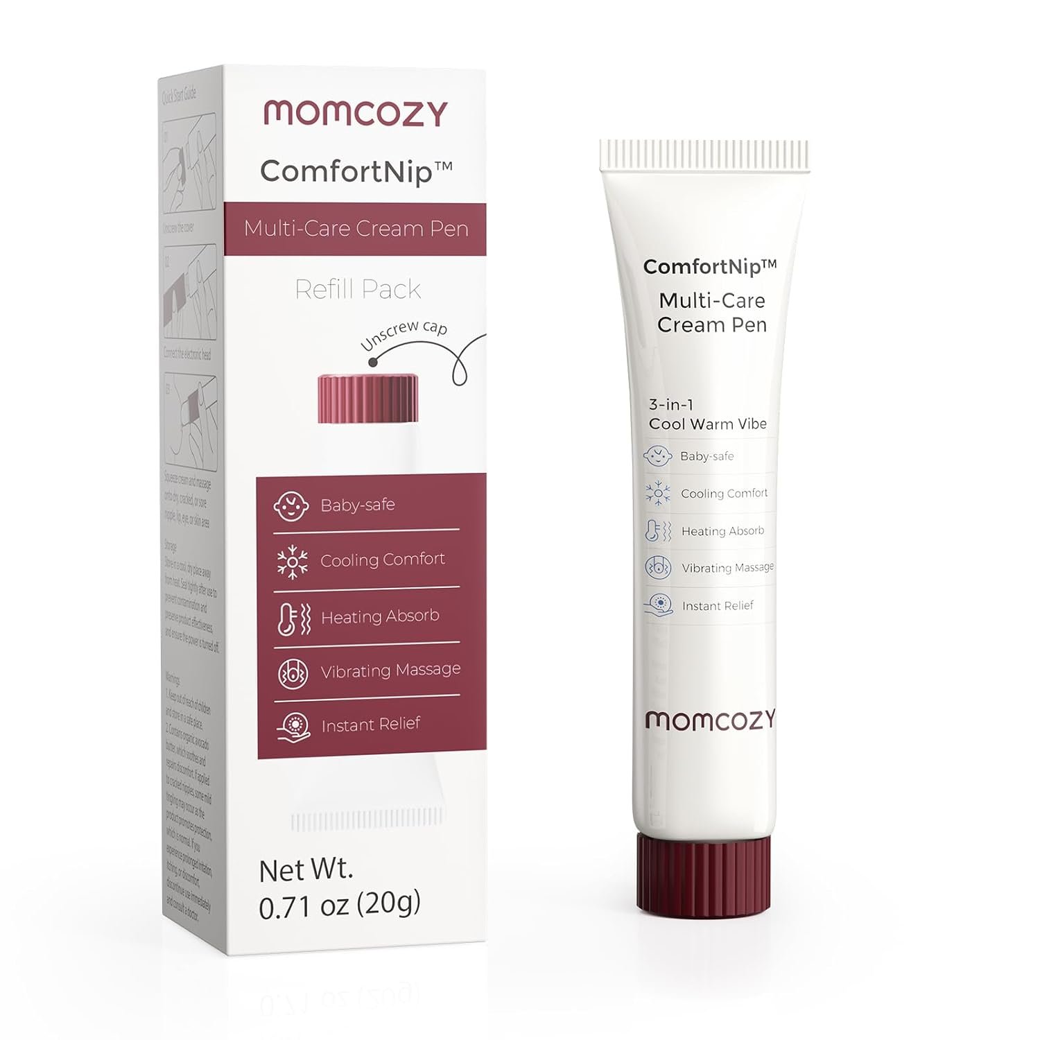 Momcozy ComfortNip™ Nipple Cream Refill for Multi-Care Pen, Vegan & Safe