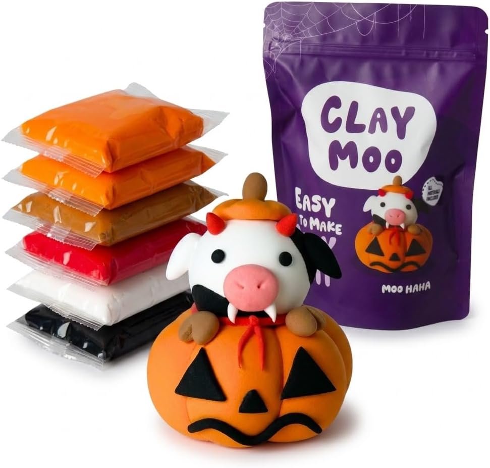 Vampire Cow Clay Kit – Air Dry Foam Clay Craft for Adults & Teens