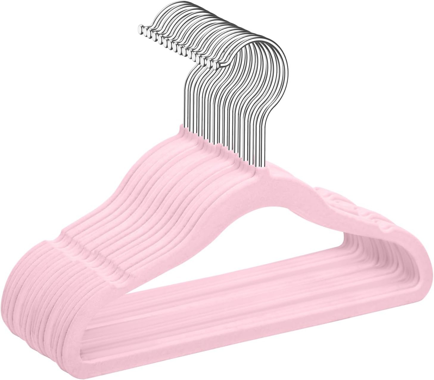 MIZGI Baby Velvet Hangers 50 Pack 11.8 Inch Kids Infant Toddler Non-Slip