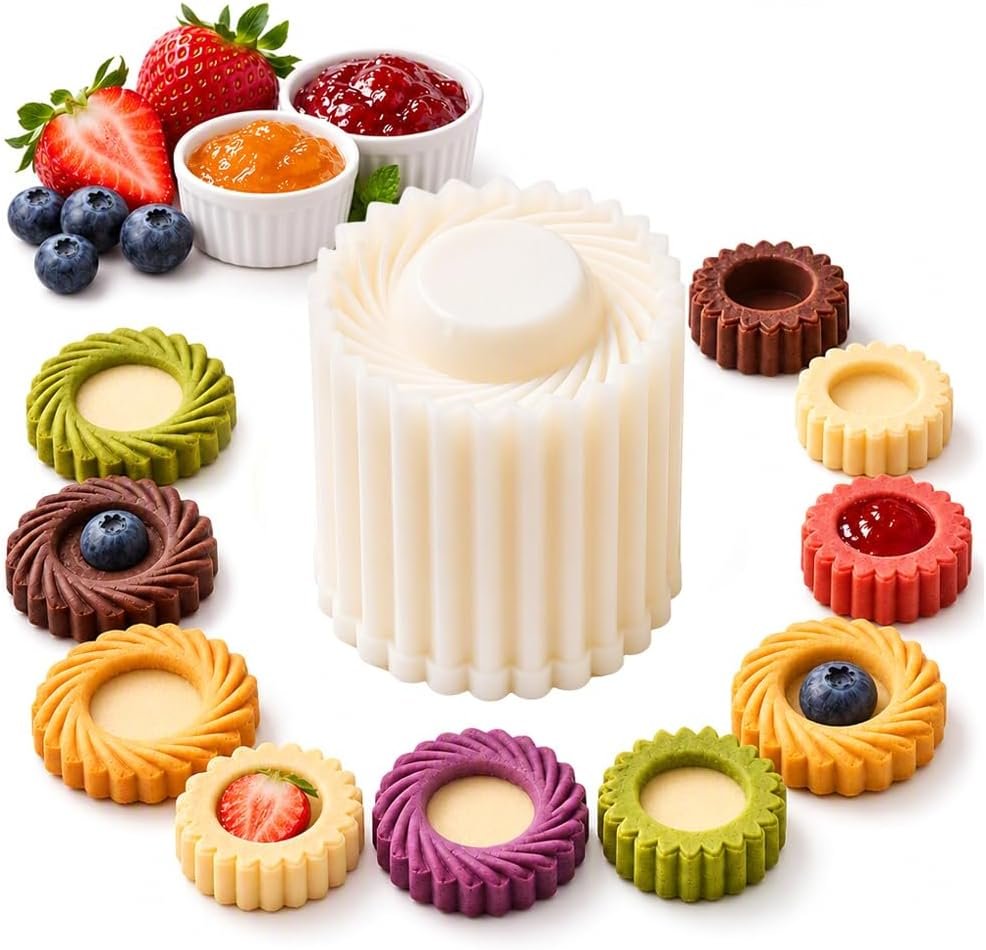 Creative Double-Ended Pastry Mold for DIY Homemade Desserts (White)