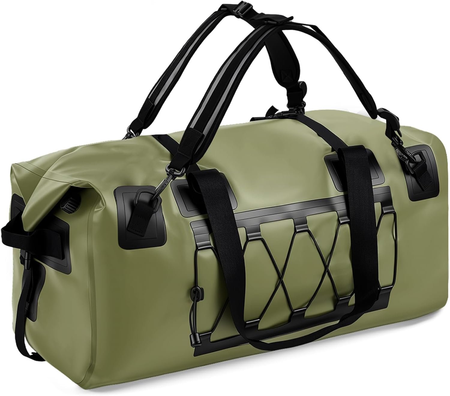 Waterproof Duffel Bag, 70L Large Roll Top Motorcycle Dry Backpack