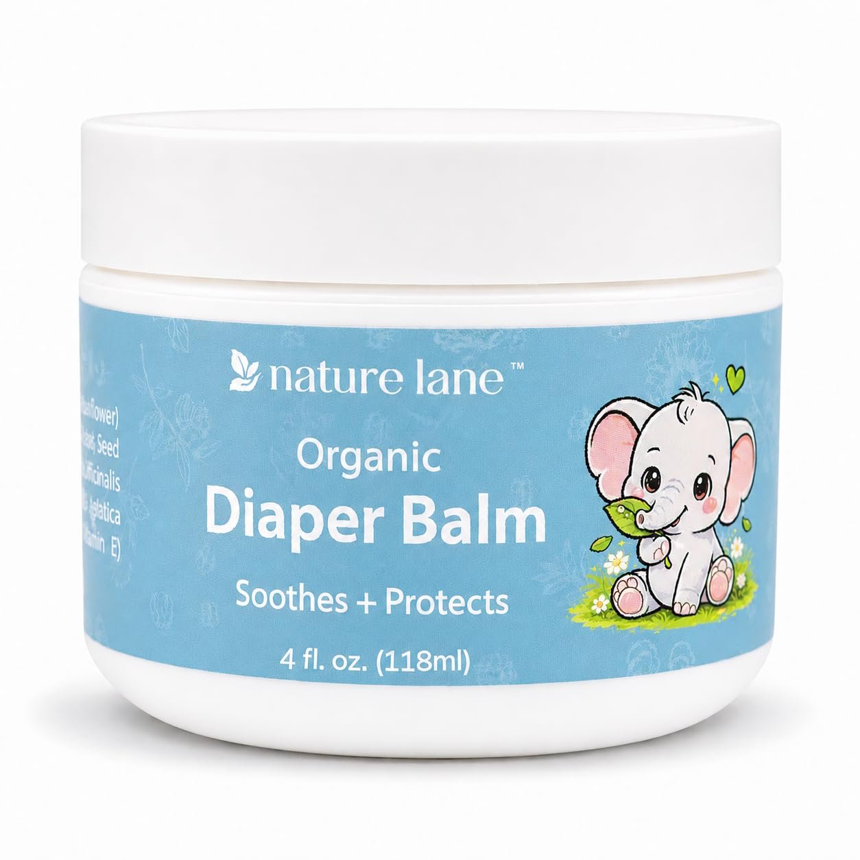Organic Diaper Balm, 4 fl oz – Diaper Cream for Baby, Fragrance Free, Petroleum Free, Zinc-Oxide Free, Gentle Moisture Barrier for Sensitive Skin