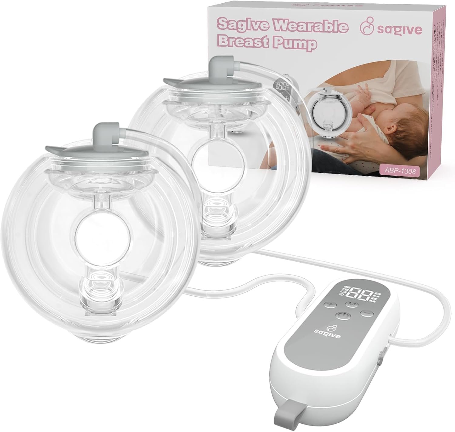 Wearable Breast Pump ABP-1308 | SPA-Level Comfort 3 Modes & 9 Levels