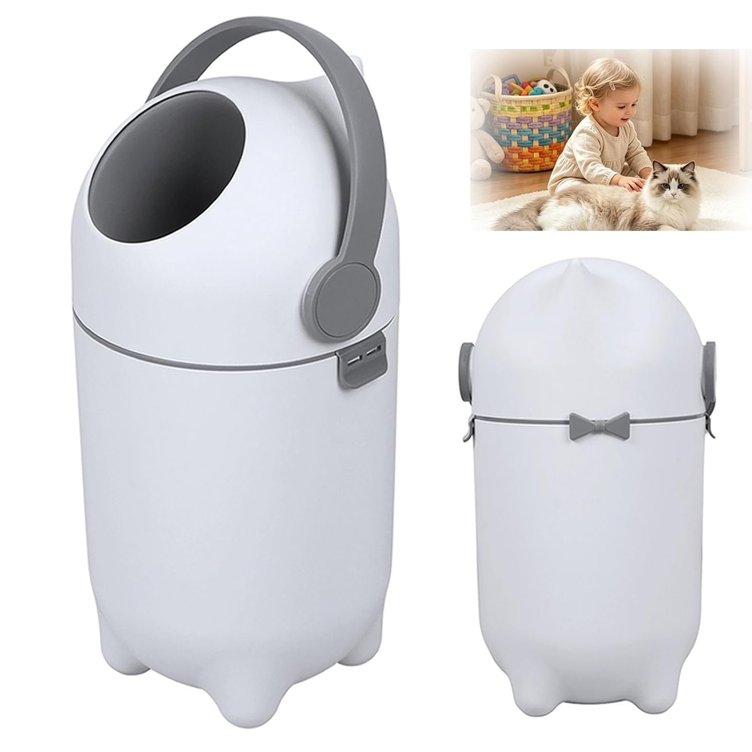 Baby Diaper Pail,Odor Locking,No Special Bag Required
