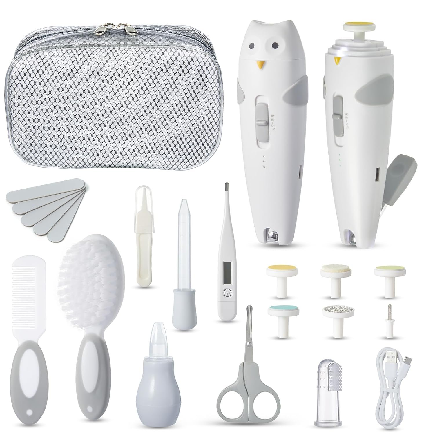 Lictin Baby Healthcare and Grooming Kit, 26 in 1 Electric Nail Trimmer Set