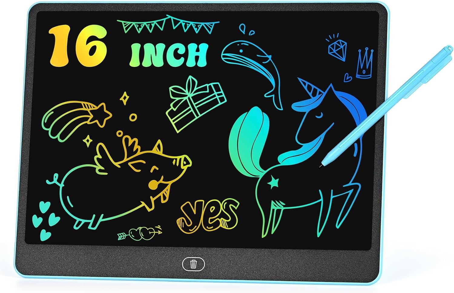 LCD Writing Tablet, 16 inch Colorful Electronic Drawing Board Toy Kids