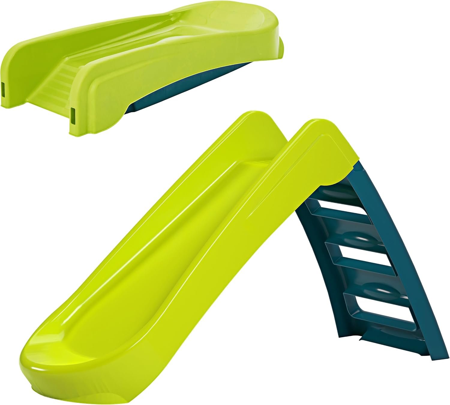 Fun N Fold Slide for Kids – Indoor or Outdoor Playset with Wide Steps and Smooth Sliding Surface for Safe Active Play – Lightweight Portable Activity Toy for Boys and Girls, Ages 18 Months+