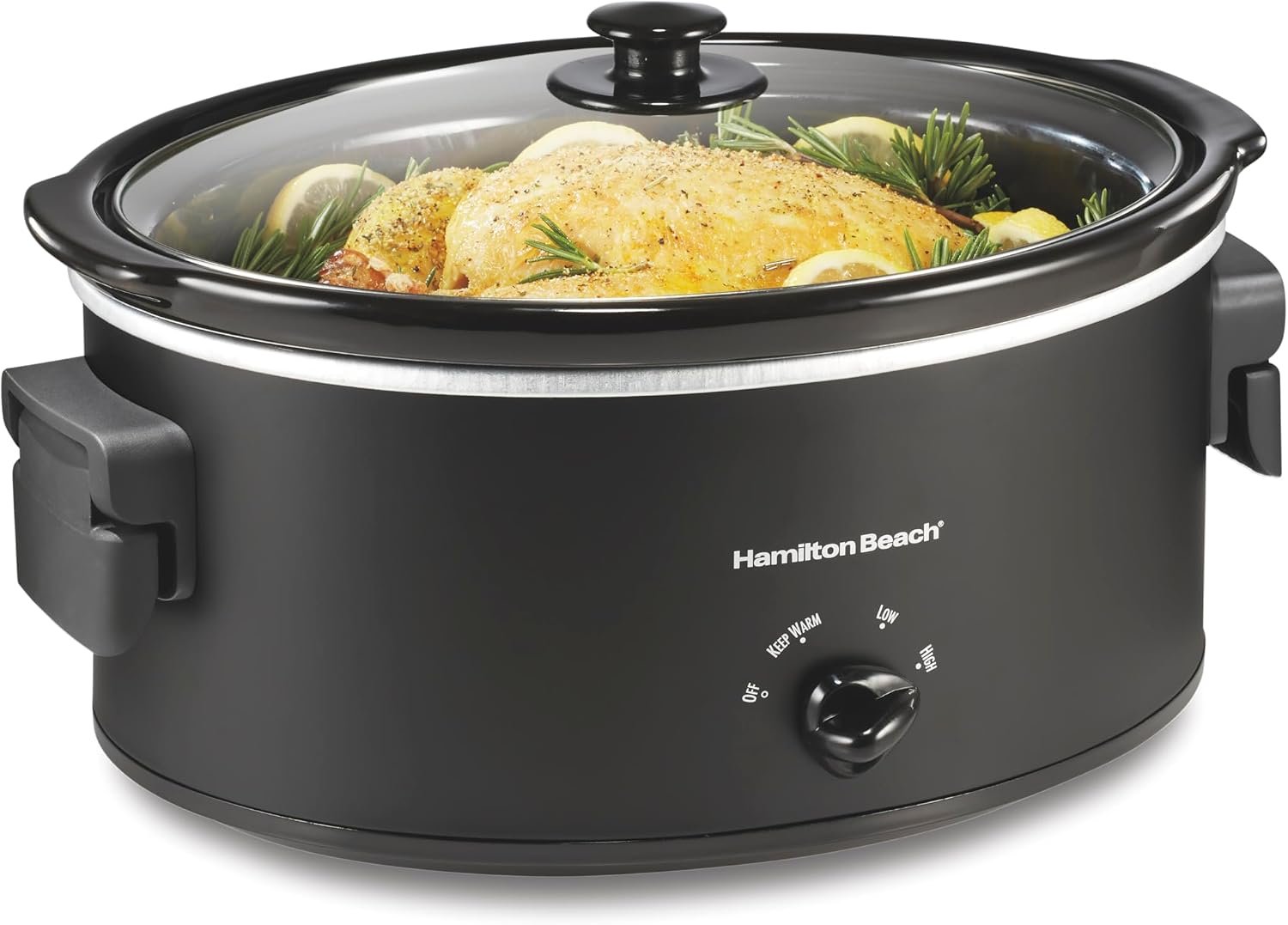 Hamilton Beach 7 Quart Slow Cooker With Space-Saving Folding Handles
