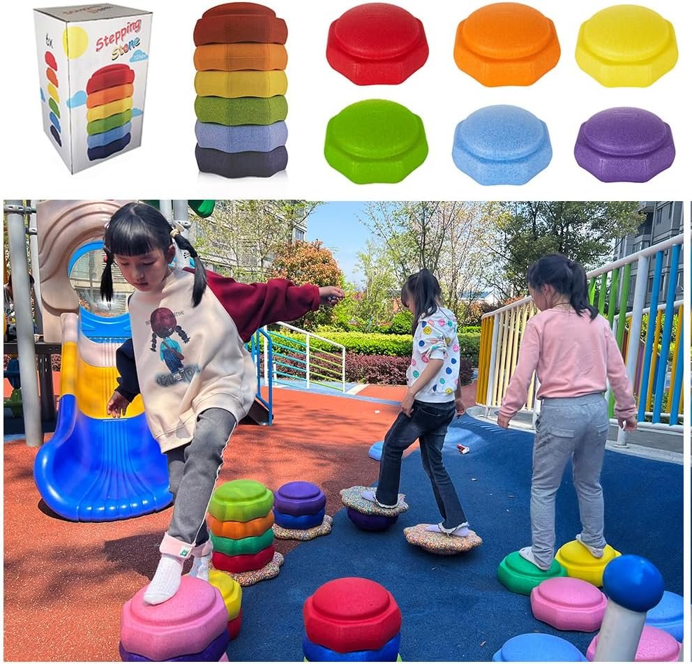 Balance Stepping Stones for Toddlers (6pcs/Set), Sensory Stepping Stones