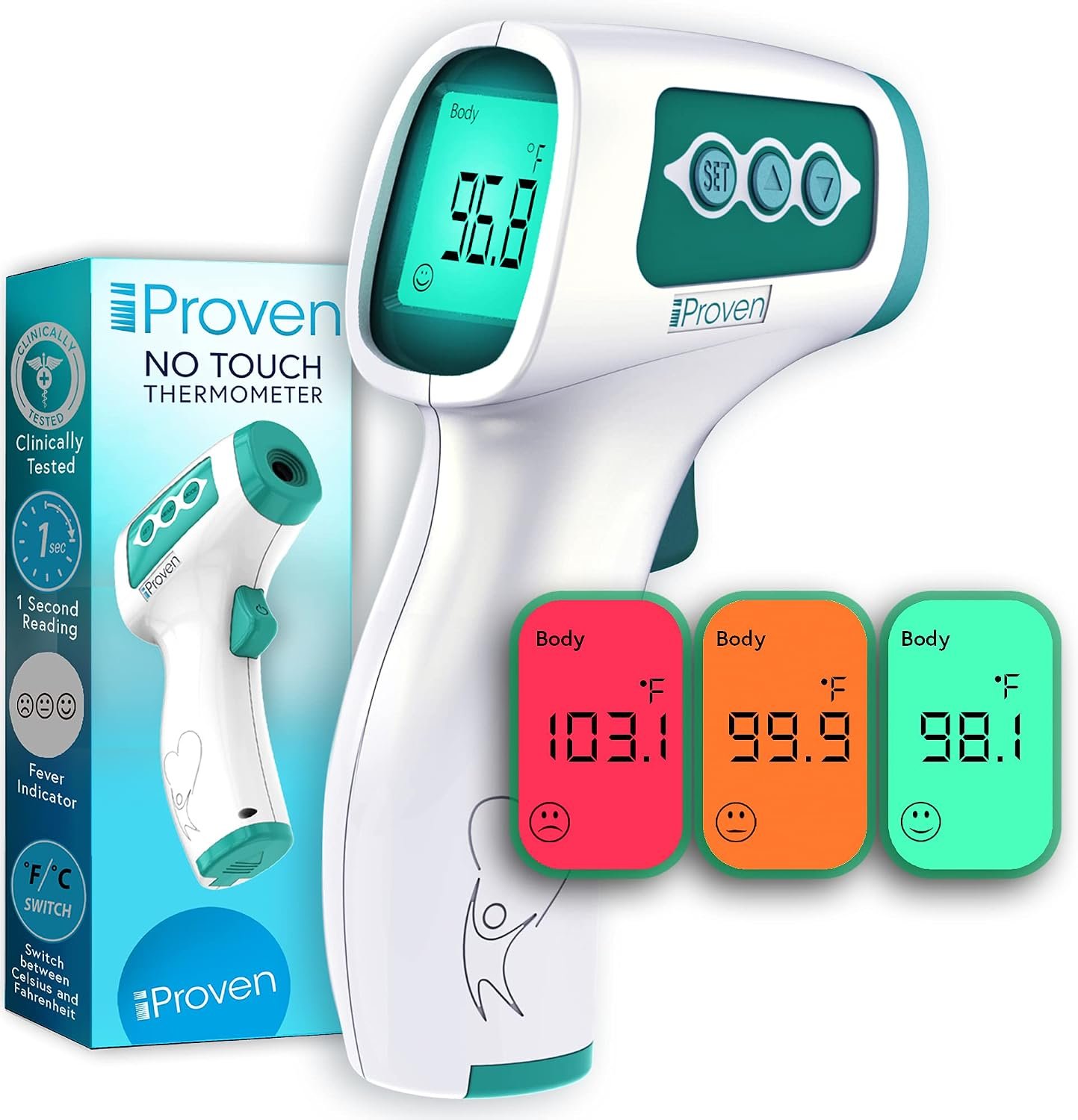 iProven Infrared Touchless Forehead Thermometer for Adults and Infants