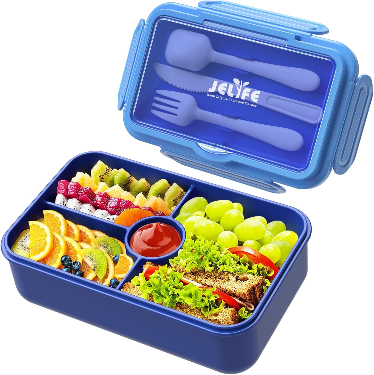 Jelife Bento Lunch Box for Kids – Leakproof Large Bento-Style Bento Boxes