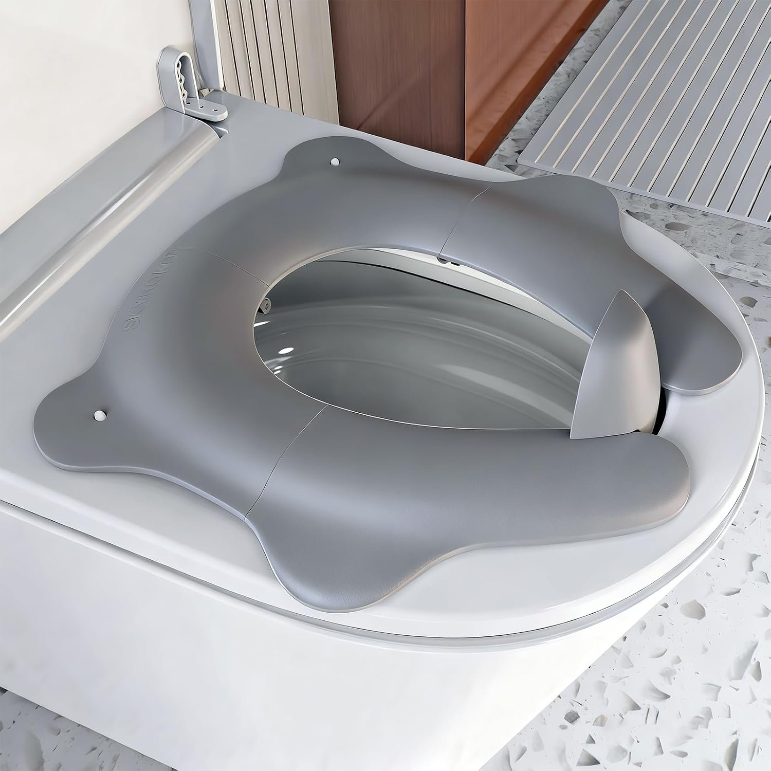 Travel Potty Seat for Toddler, Foldable Portable Potty Seat, BPA-Free Grey