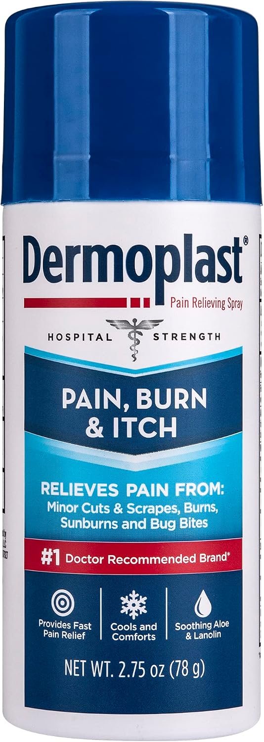 Dermoplast Pain, Burn & Itch Relief Spray, First Aid, Cuts, Burns, 2.75 oz