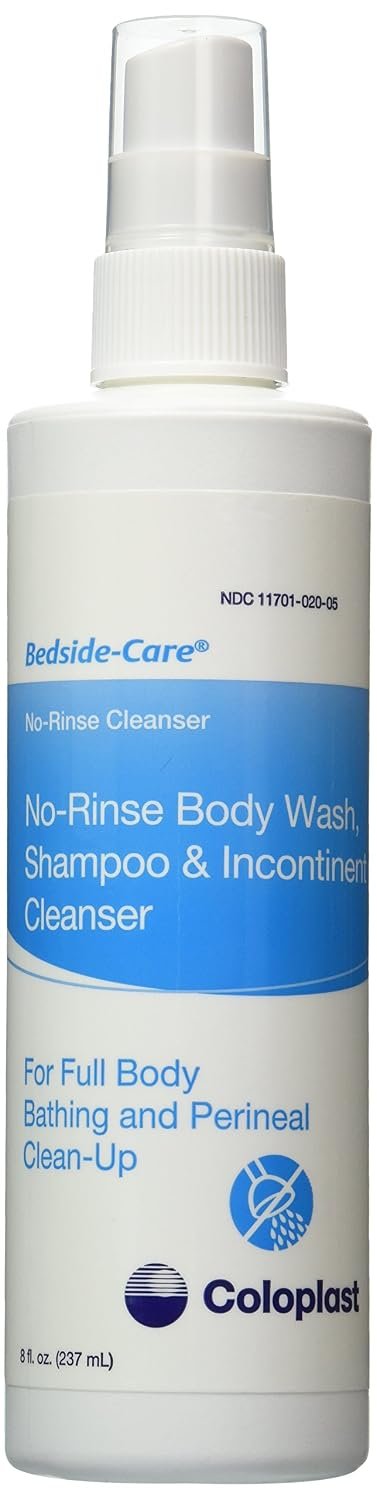 5-PACK Bedside-Care No-Rinse All-Body Wash and Incontinent Cleanser, COL1762, Coloplast Corporation, 8.fl oz Spray, 5-PACK