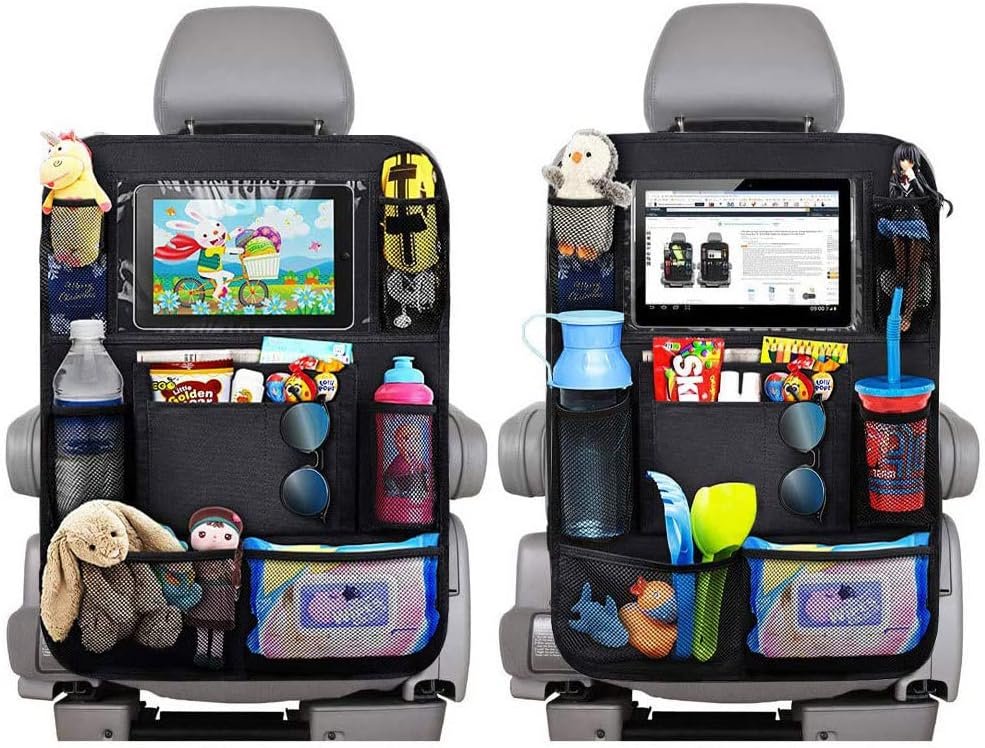 Car Back Seat Organizer, Multi-Pocket Hanging Backseat Storage Bag, Large Capacity Auto Organizer for SUV Minivan Truck