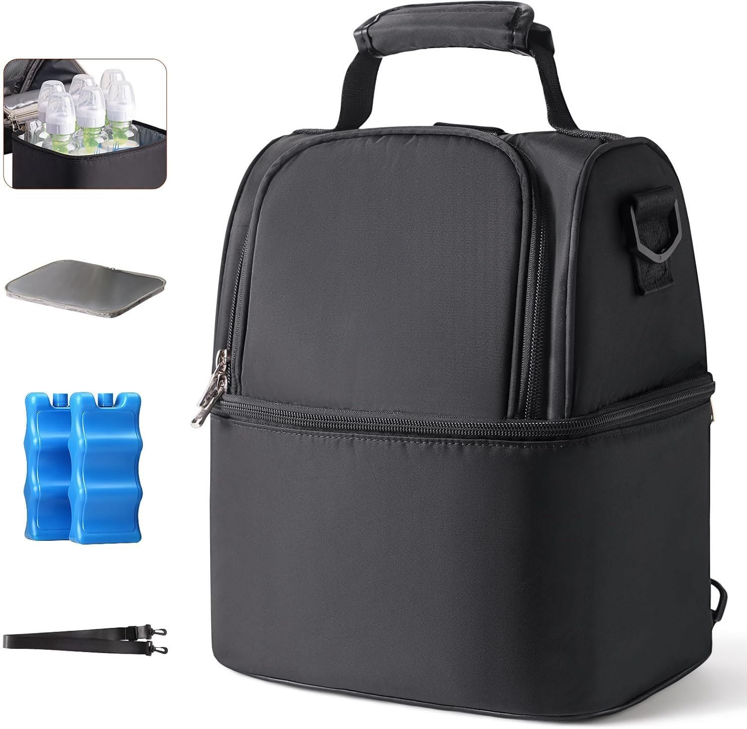 NCVI Breast Pump Backpack, Double Layer Removable, for Spectra/Medela