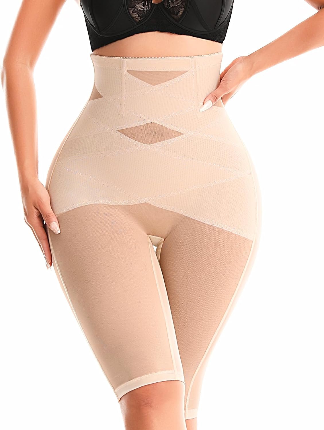Shapewear Tummy Control for Women High Waisted Body Shaper Shorts Compression Thigh Slimmer Butt Lifting Panties