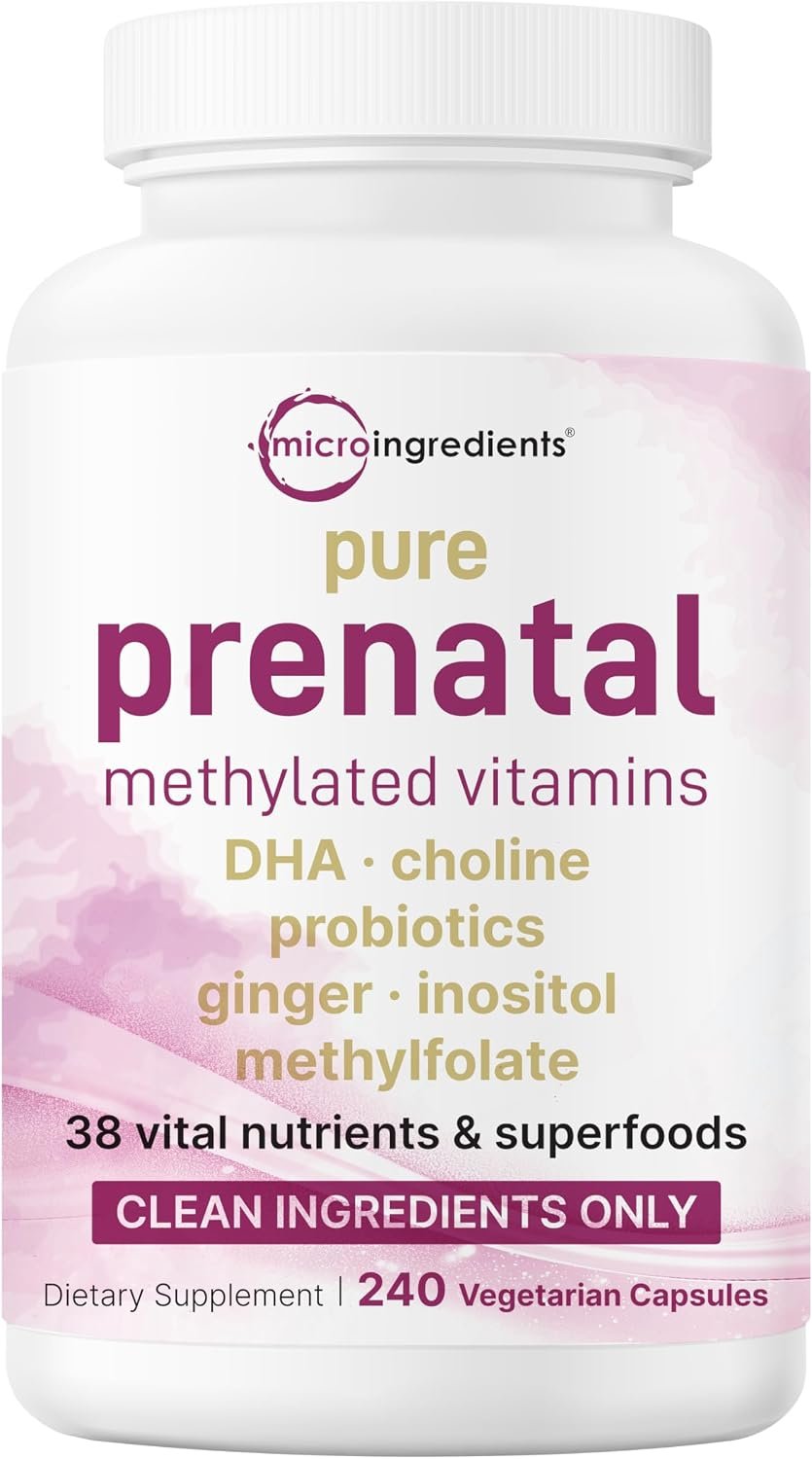 Micro Ingredients Pure Prenatal Vitamins for Women, 240 Veggie Capsules