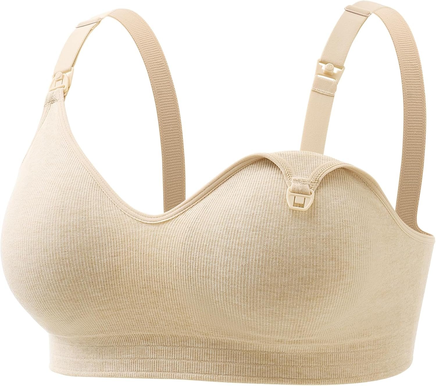 Momcozy U.S. Cotton Nursing Bras for Breastfeeding Seamless Maternity Bra