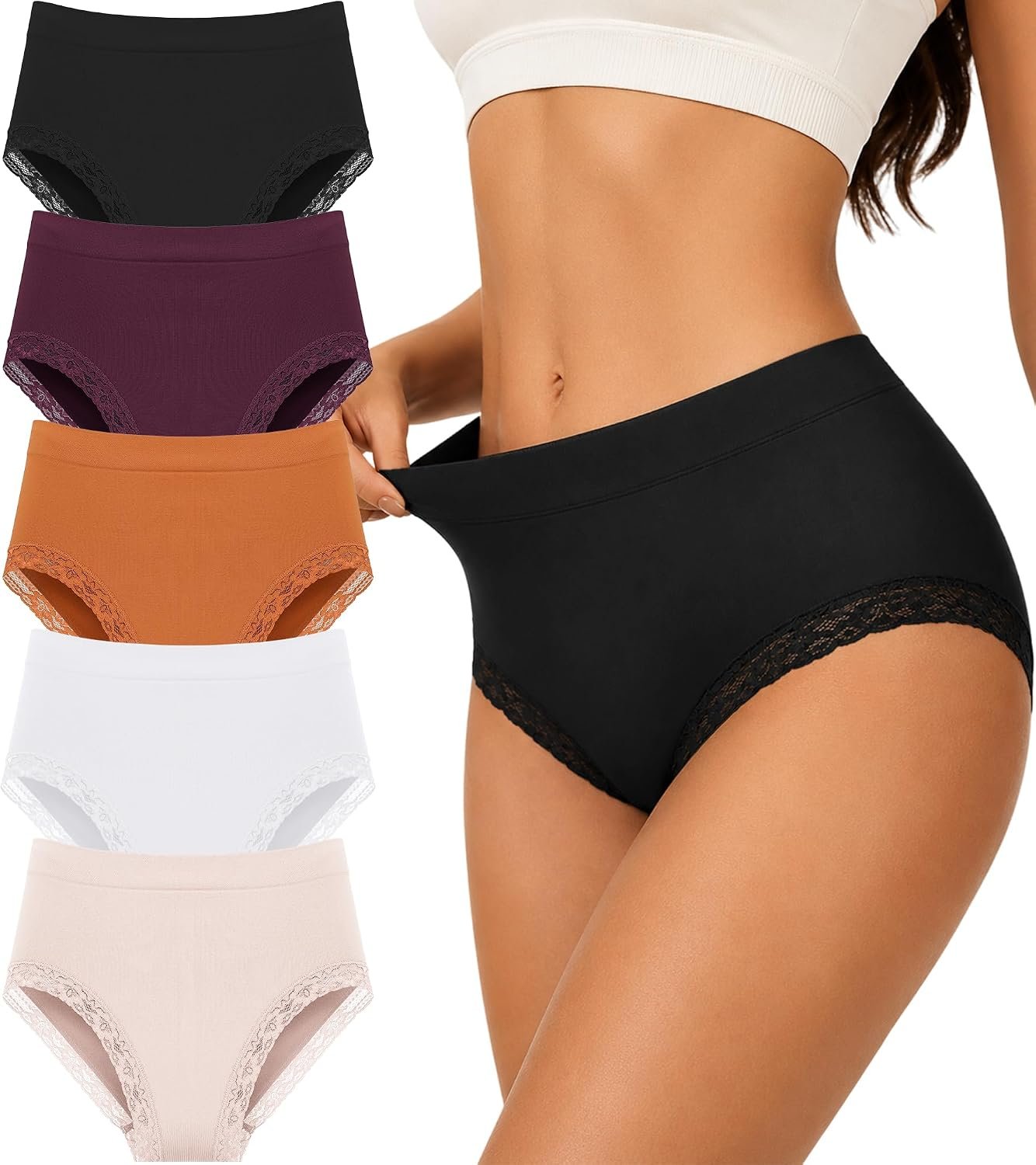 READY TO LOVE Tummy Control Womens Underwear Seamless High Waisted Panties
