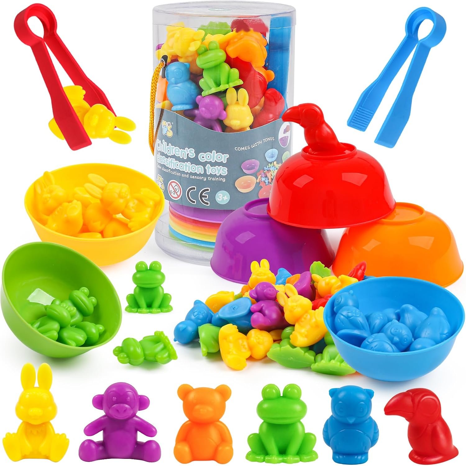 Counting Animals Toys Matching Game Preschool Learning Activity for 3+yrs