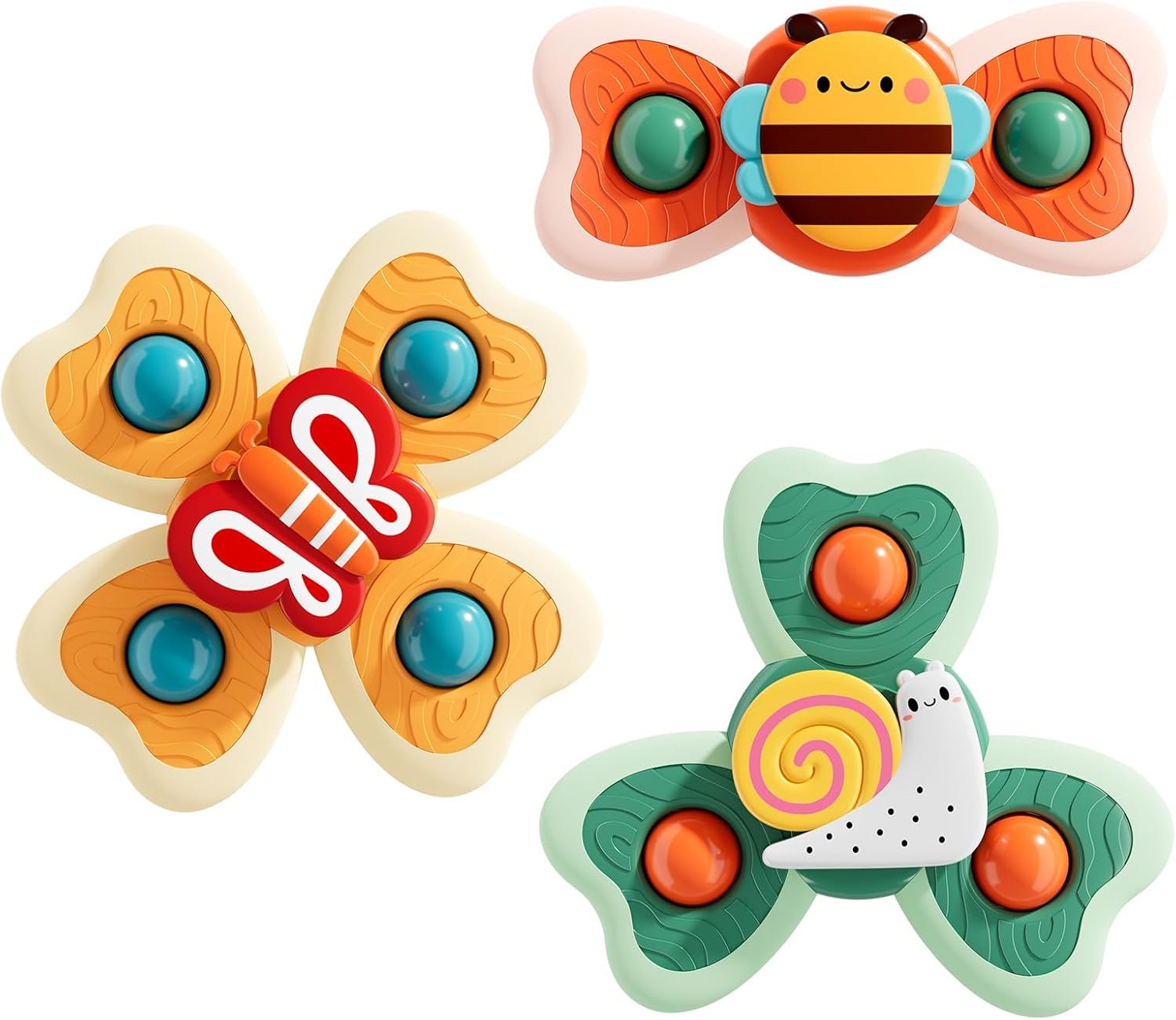 ALASOU Suction Cup Spinner Airplane Travel Toys for 1 Year Old Boy Girl