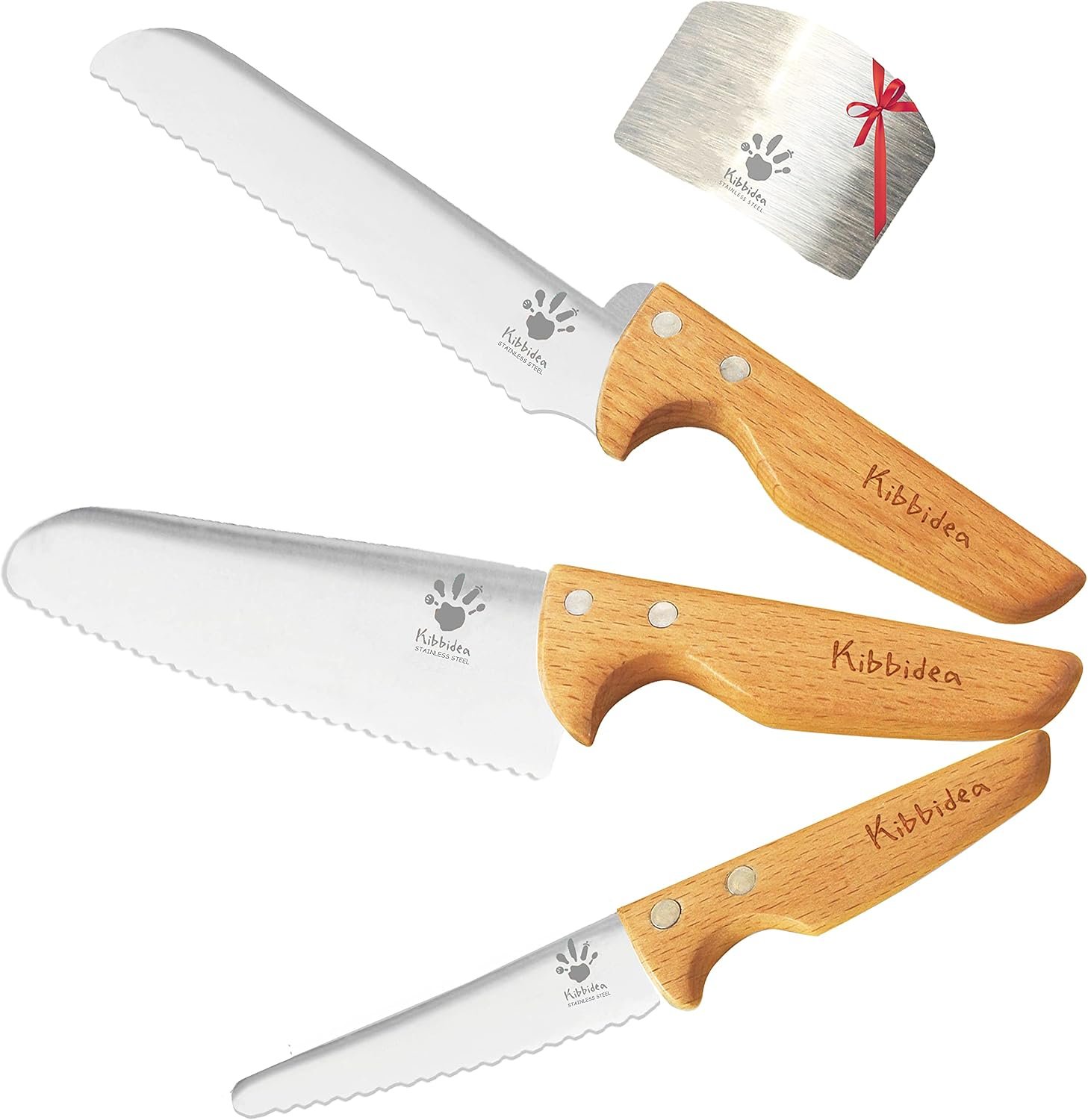 Kibbidea Kids Safe Knives for Real Cooking, Kids Kitchen Cutting Knife set