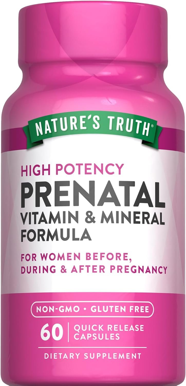 Nature’s Truth Prenatal Vitamins with Folic Acid | 60 Capsules