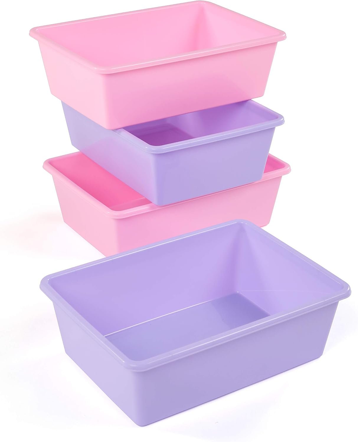 Humble Crew Plastic Storage Bins for Kids, Large Removable Toy Organizer