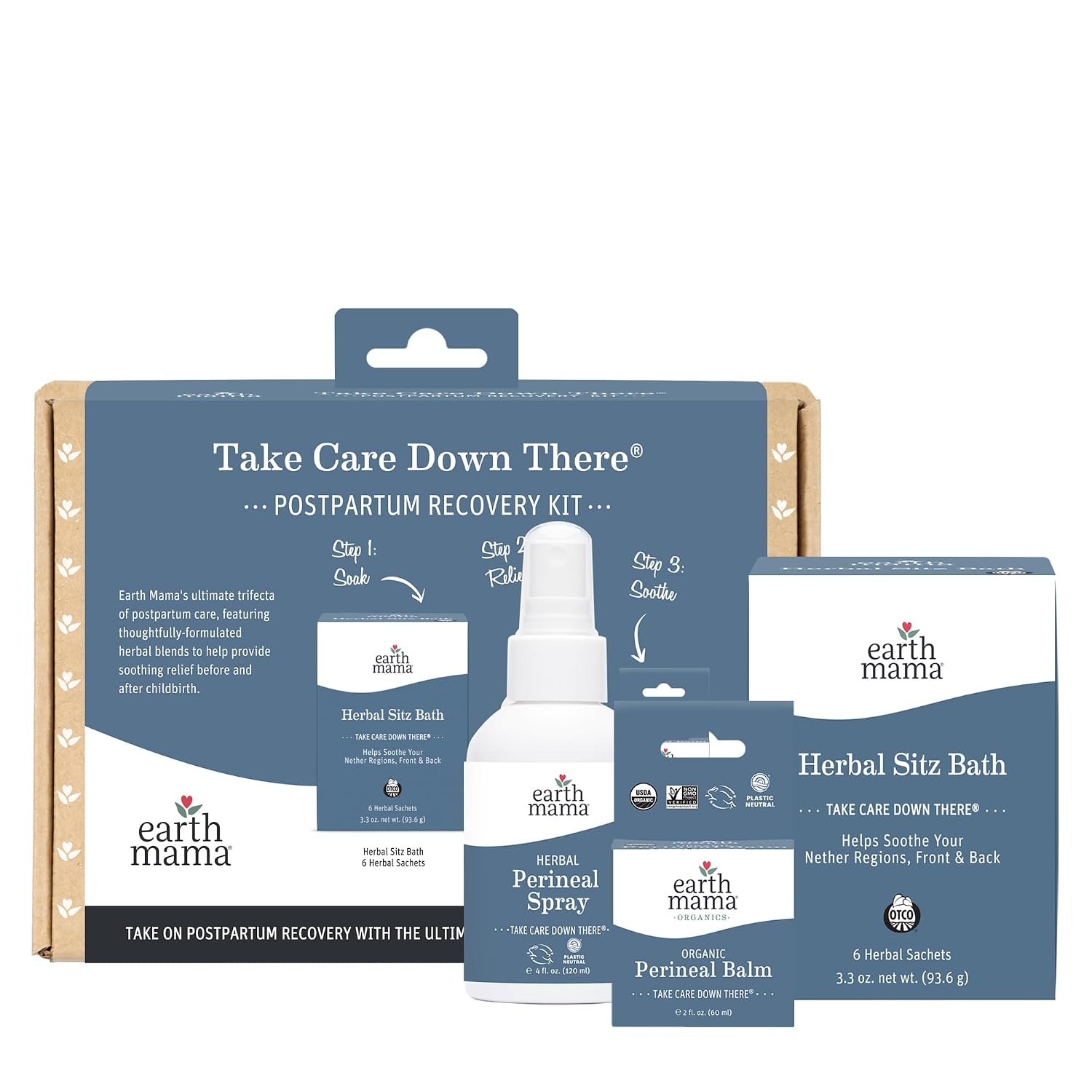 Earth Mama – Postpartum Recovery Kit – 3-Piece