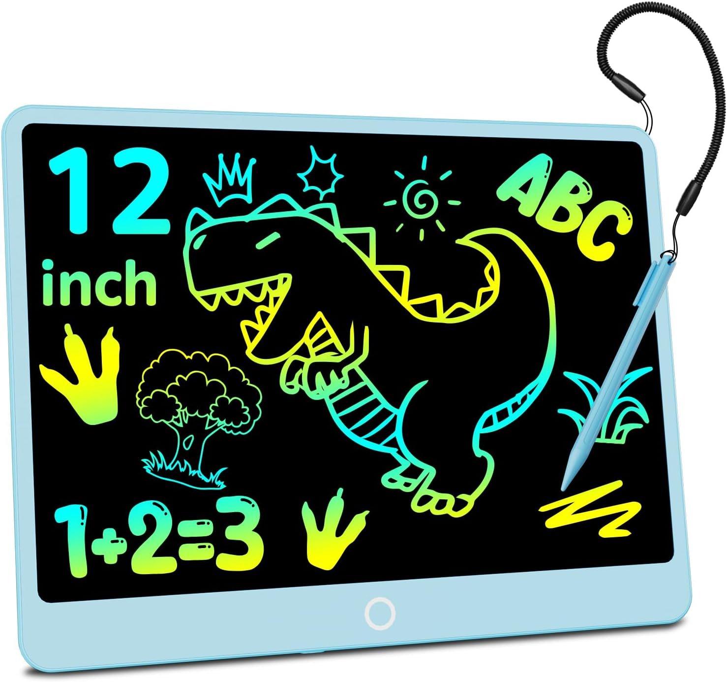 12 inch LCD Writing Tablet for Kids, Colorful Doodle Boards(Blue)