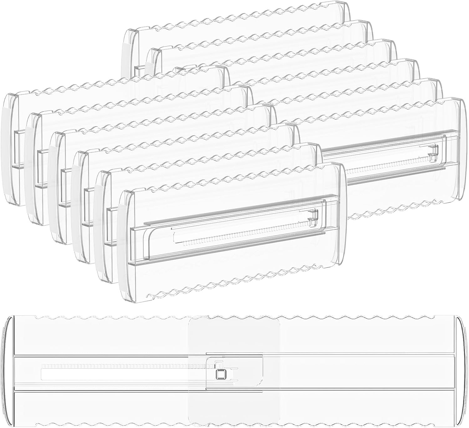 12 Pack 4″ High Drawer Dividers for Clothes, 10.2″-16.5″ Expandable