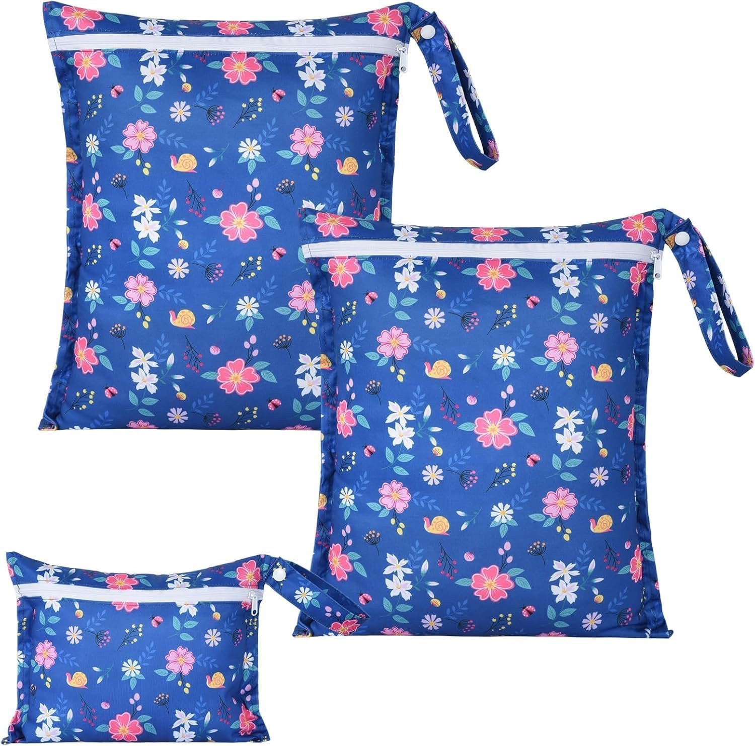 OTraki 3 Piece Waterproof Wet Dry Bag Reusable Wet Bag for Swimsuits