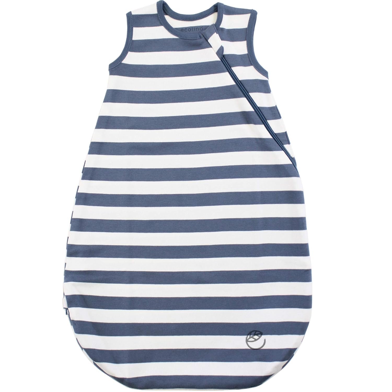 Ecolino Organic Cotton Baby Sleep Sack – 2-Way Zipper Baby Wearable Blanket – Toddler Sleeping Bag Sack – 18-36 Months – Deep Blue