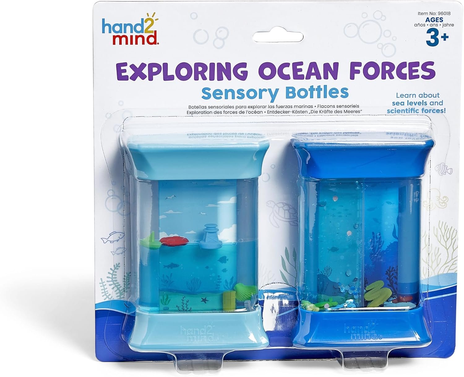 hand2mind Exploring Ocean Forces Sensory Bottles, Science Toys, Ages 3+