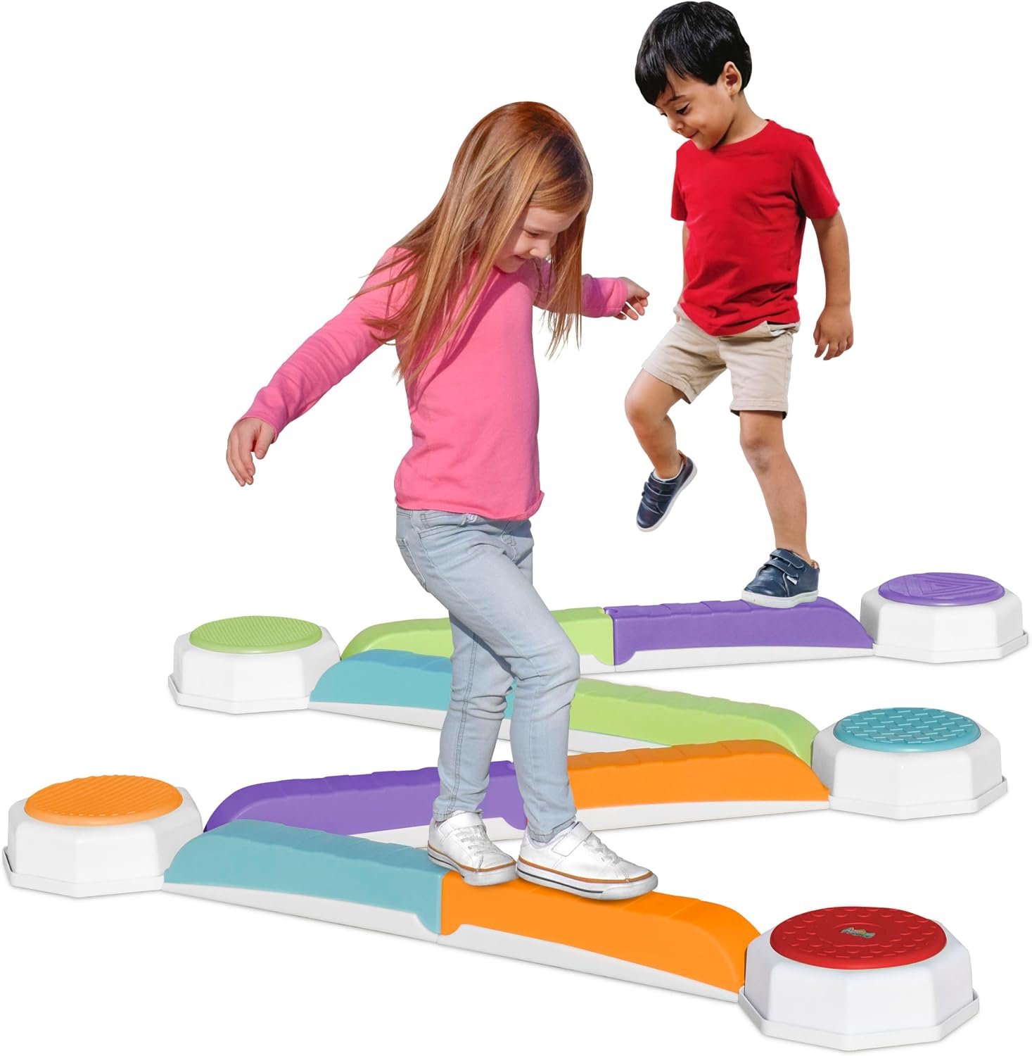 Acorn Avenue Balance Beam & Stepping Stones 13 Pc – Sensory – Toddler