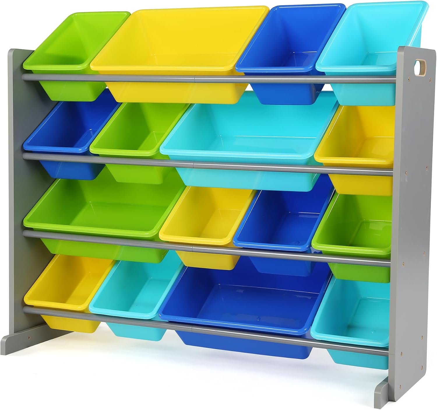 Humble Crew Kids Toy Organizer with 16 Bins, 4 Tier Storage for Playroom
