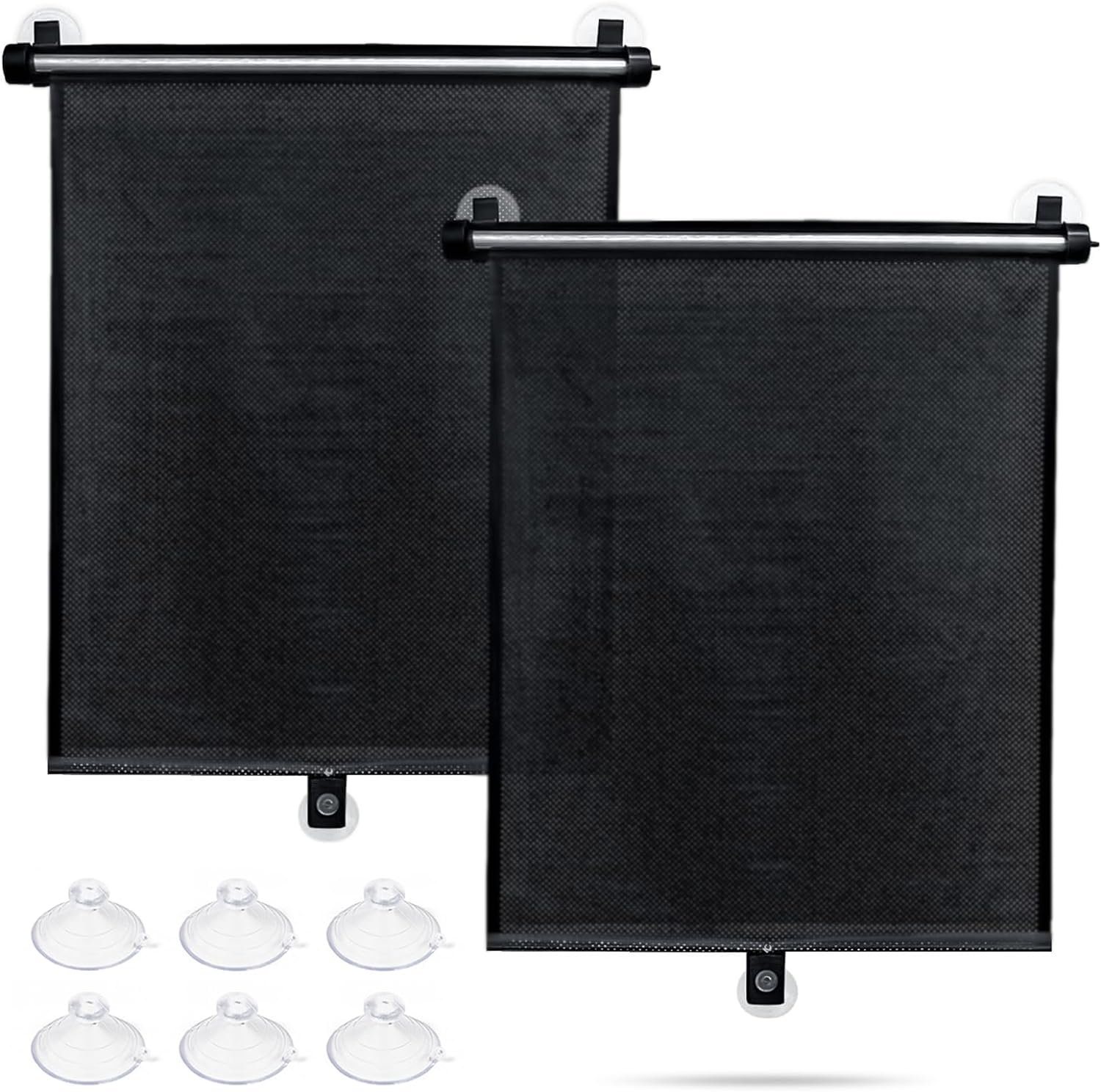 Sfee Car Window Shade for Side Windows, 2 Pack Sun Shade Retractable for Car Blocks Heat and UV Rays Glare Protection Roller Sunshade Visor for Baby, Kids, Pets, Passengers
