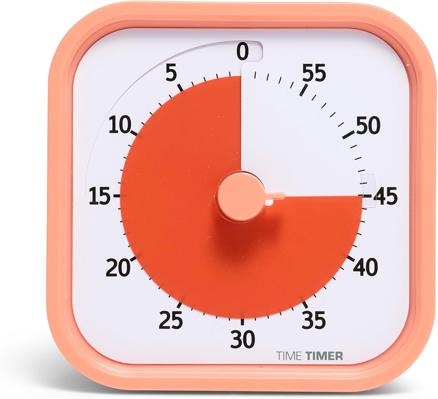 TIME TIMER Home MOD – 60-Minute Visual Timer Home Edition, Silent Operation Study Tool for Kids Desk, Homeschool Supplies, Office & Meetings (Dreamsicle Orange)