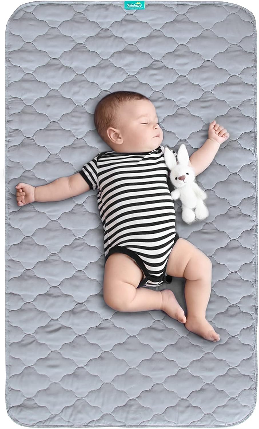 Waterproof Crib Mattress Protector, 28″x52″, Non-Slip Quilted Pad