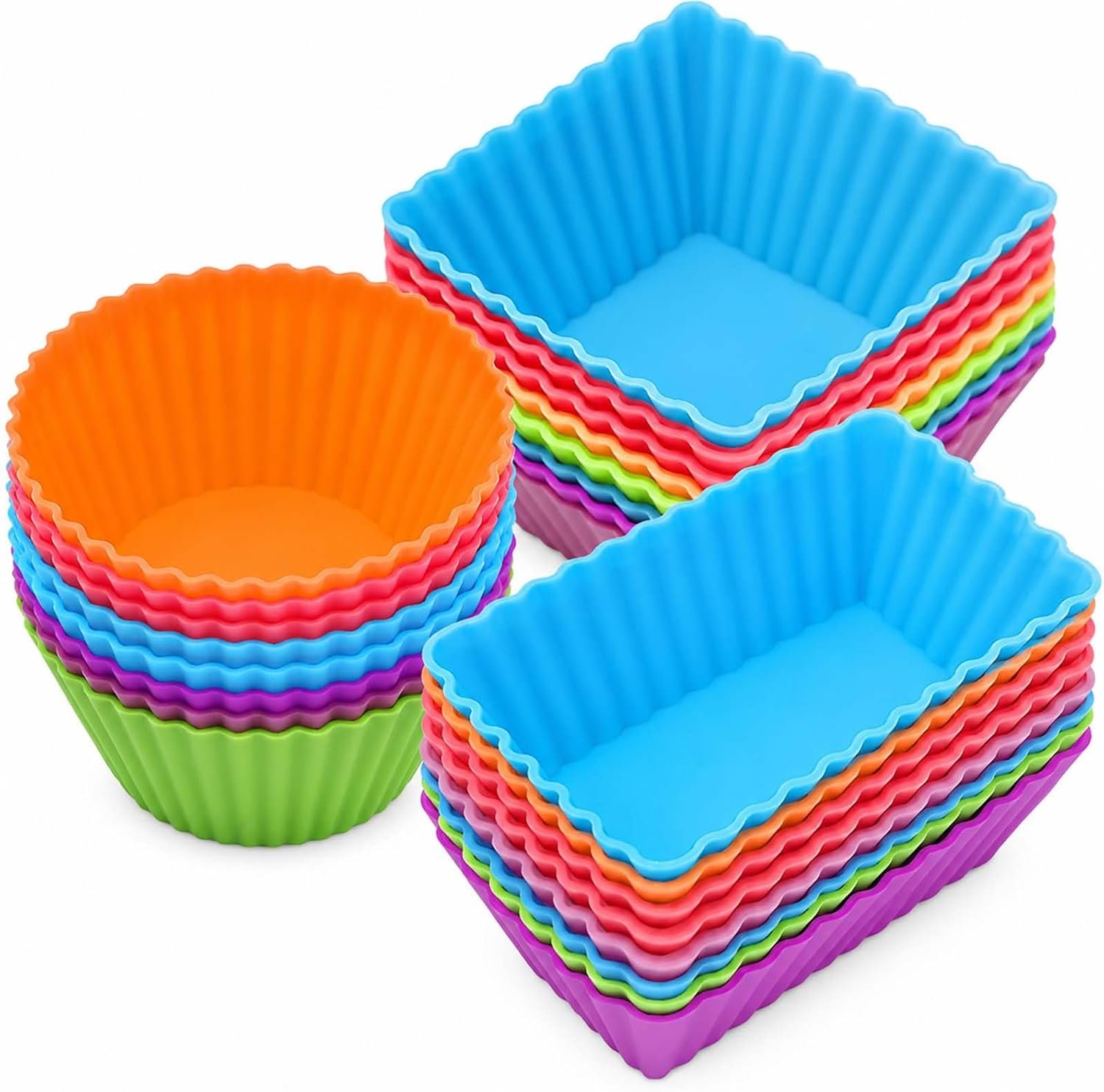 24 Pieces Silicone Lunch Box Dividers, Cupcake Liners for Lunch box, Small Dividers Liners Cups for Bento Box Inserts Accessories Essentials Supplies, Muffin Liners Cupcake Wrappers for Baking