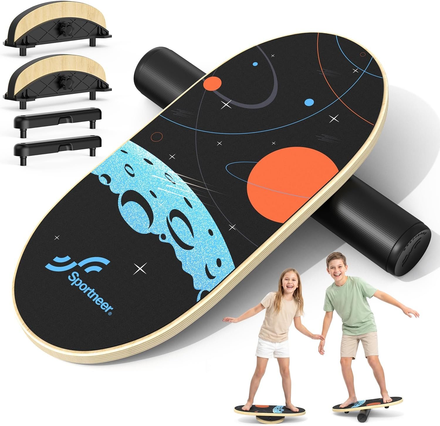 Sportneer Kids Balance Board, 4-Mode Adjustable Balance Trainer
