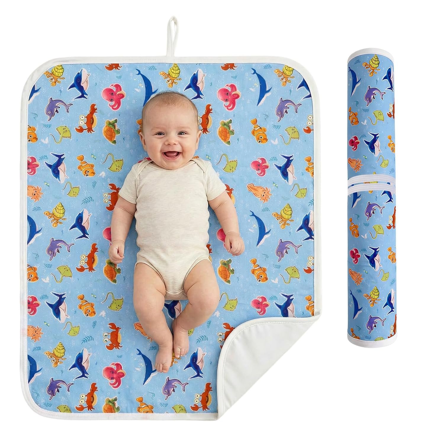 Absorbent Baby Changing Pad, 30″ x 24″, Sharks