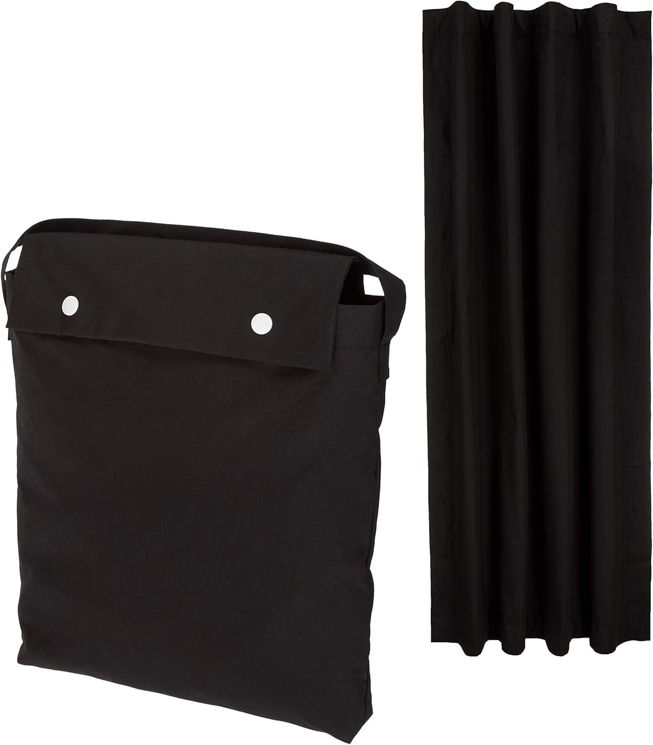 Amazon Basics Portable Blackout Curtain Shade with Suction Cups, Noise Reducing, Energy Saving, 50″ W x 78″L, Black, 1-Pack