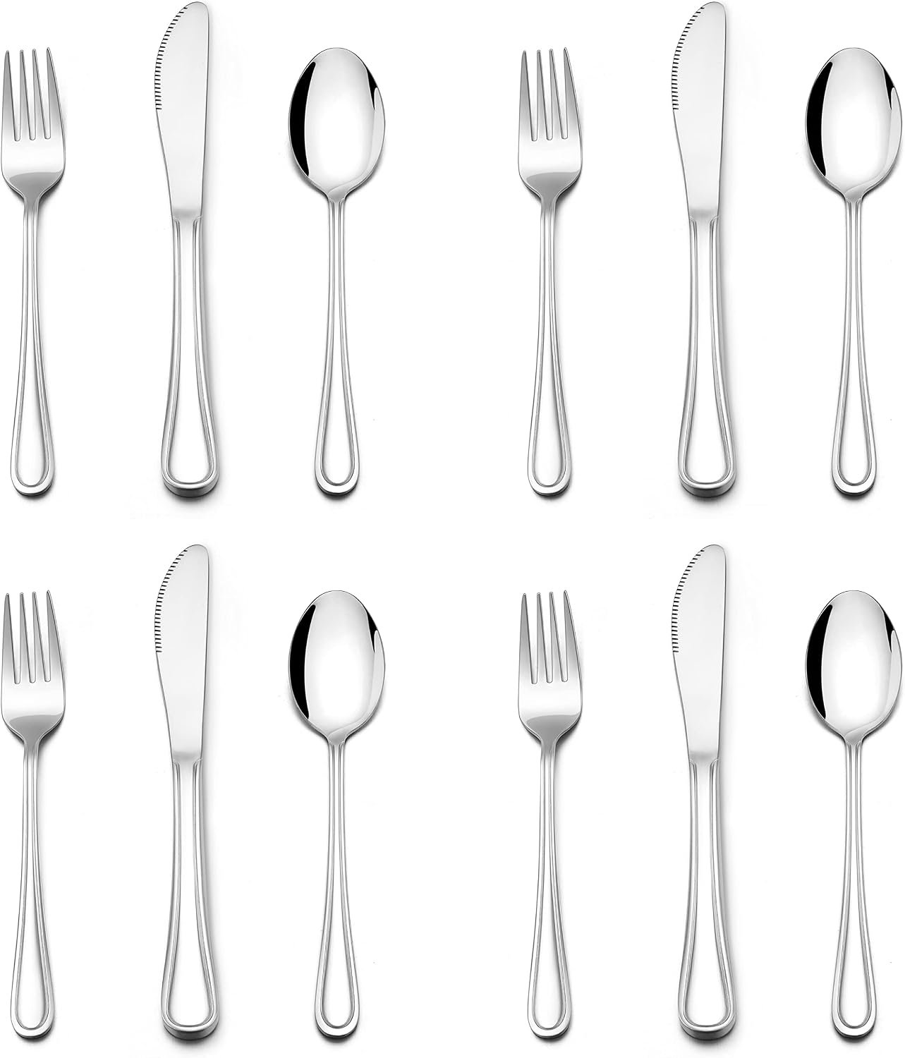 E-far 12-Piece Toddler Silverware, Stainless Steel Kids Utensils