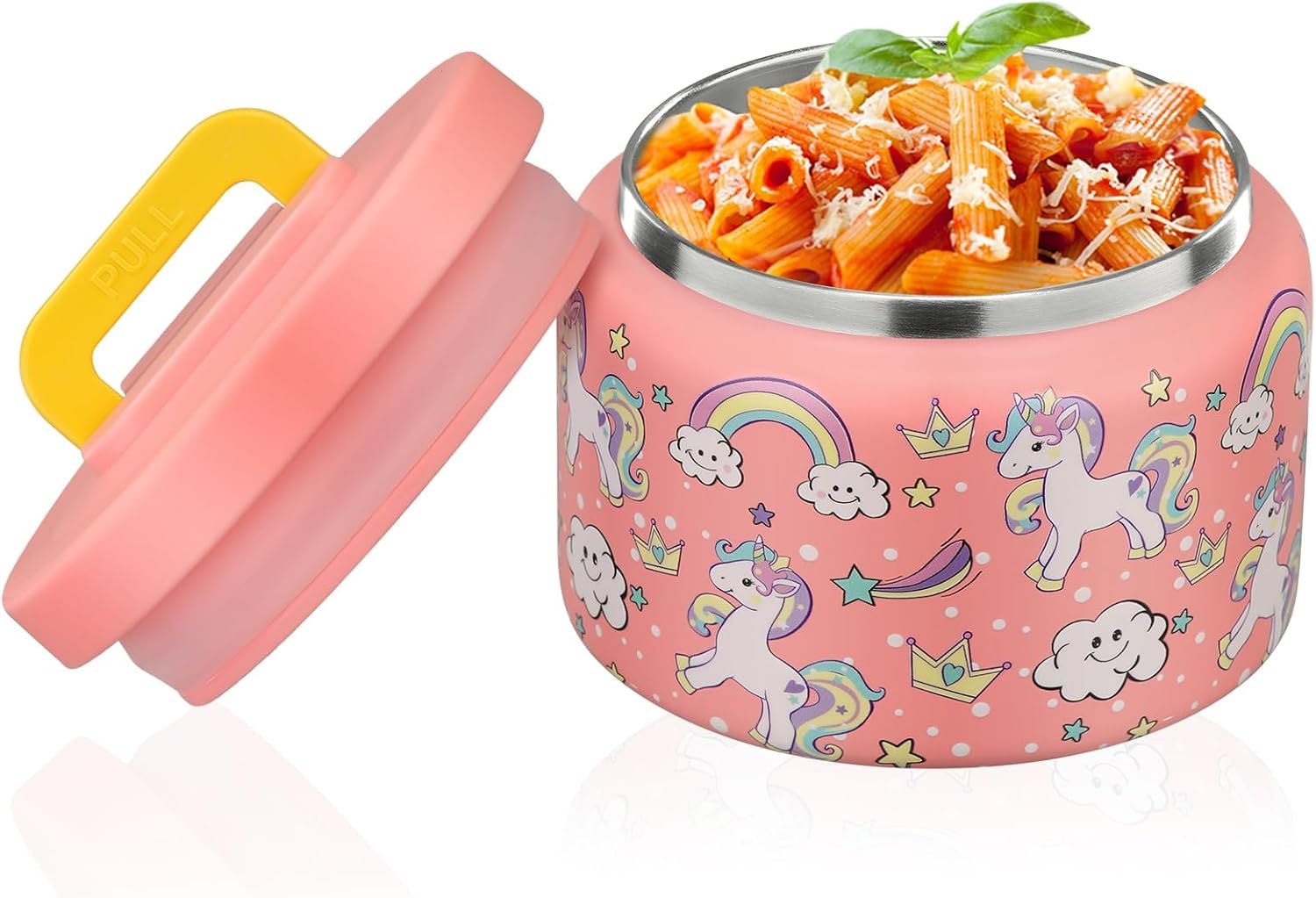 PIQUEBAR 8oz Kids Thermo for Hot Food,Small Lunch Thermo Food Container Stainless Steel,Easy Open Wide Mouth Thermo for Hot Cold Food for Preschool Travel