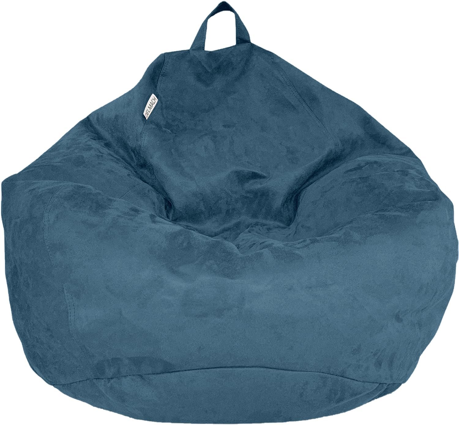 Bean Bag Stuffed Animal Storage Chair Cover (No Filler) for Kids and Adults. Extra Large Bird’s Nest Beanbag Memory Foam Soft Premium (Navy Blue, 3 ft (Cover Only))