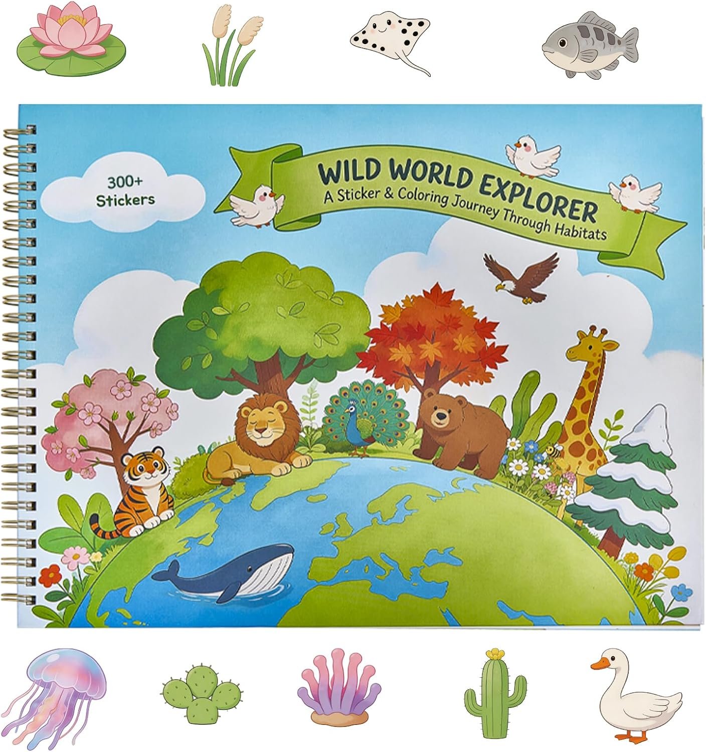 Animal Stickers for Kids,Sticker Books for Toddlers 3 4 5 Years, Coloring