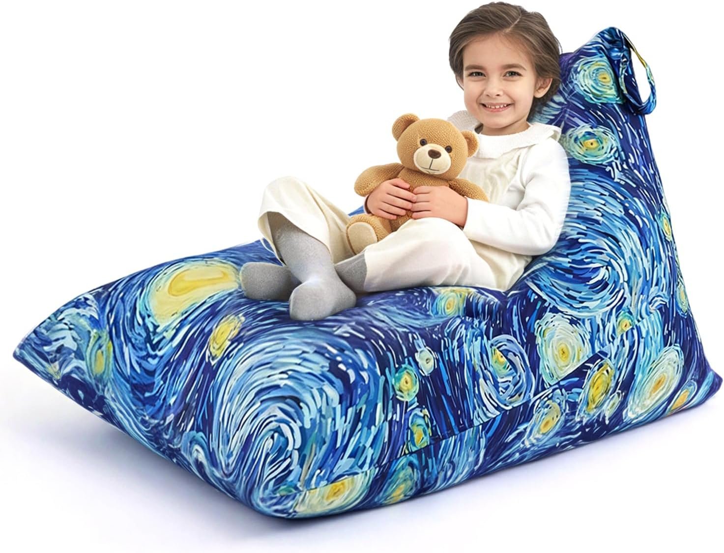 Stuffed Animal Storage Bean Bag Cover, 250L, Starry Night