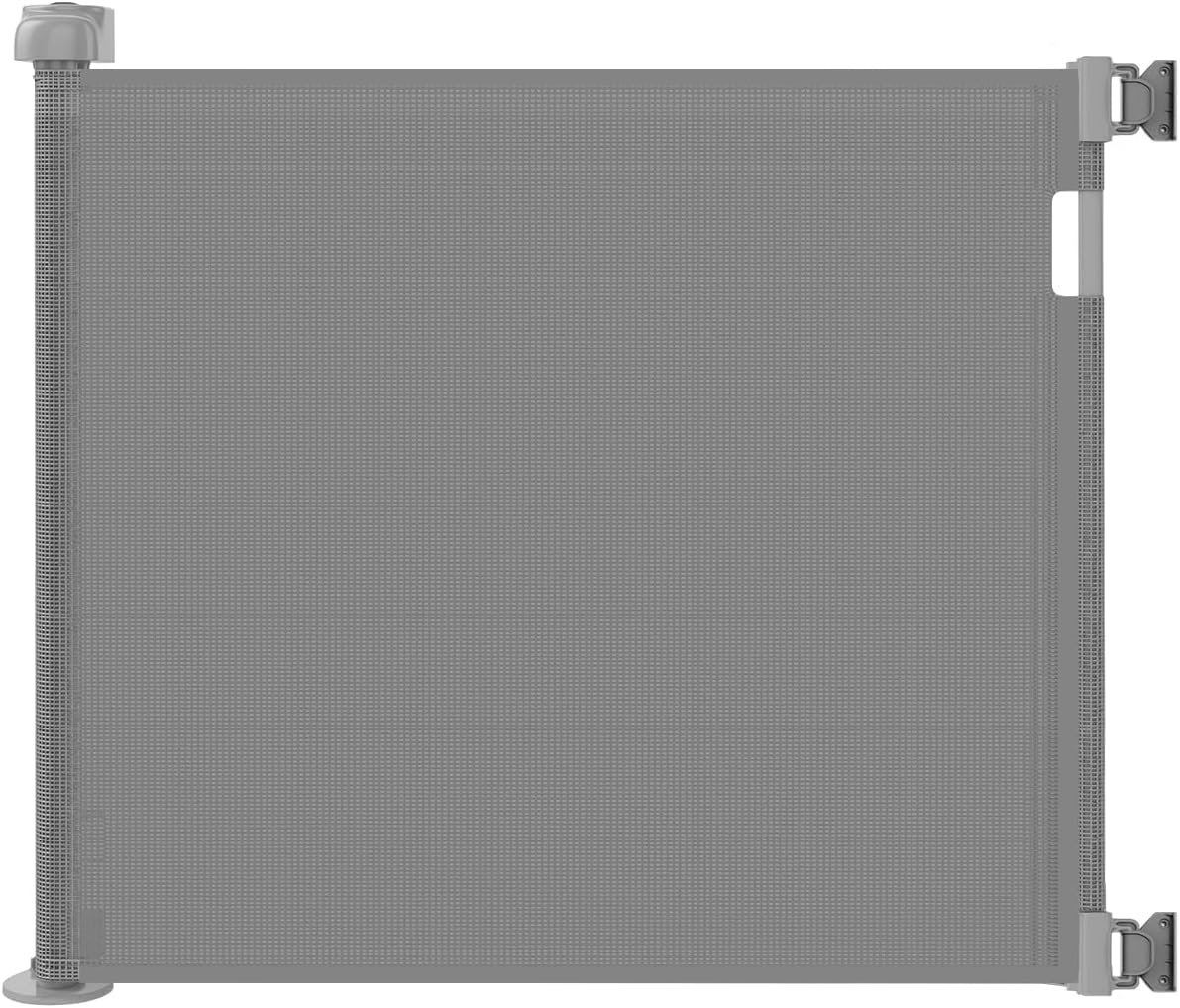 33″ H Retractable Baby&Dog Gate, Fits up to 55″ W, Hardware Mounted